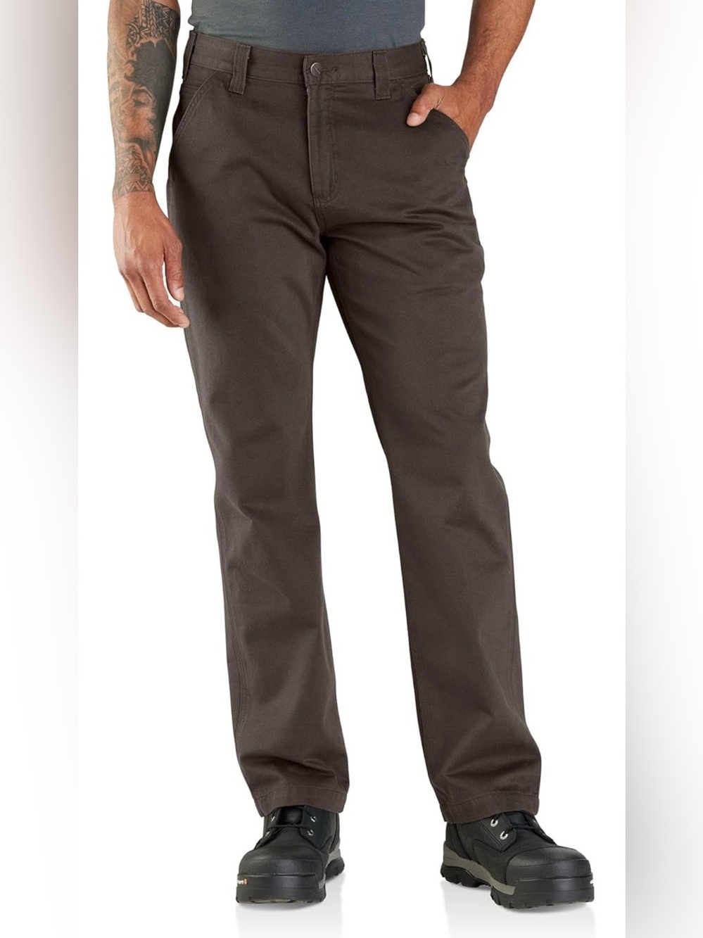 Carhartt Men's Relaxed Straight Twill Dungaree, Dark Coffee - Size 38 x 32